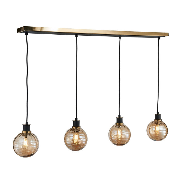 Artcraft Canada - AC11874AM - Four Light Island/Pool Table - Gem - Black and Brushed Brass