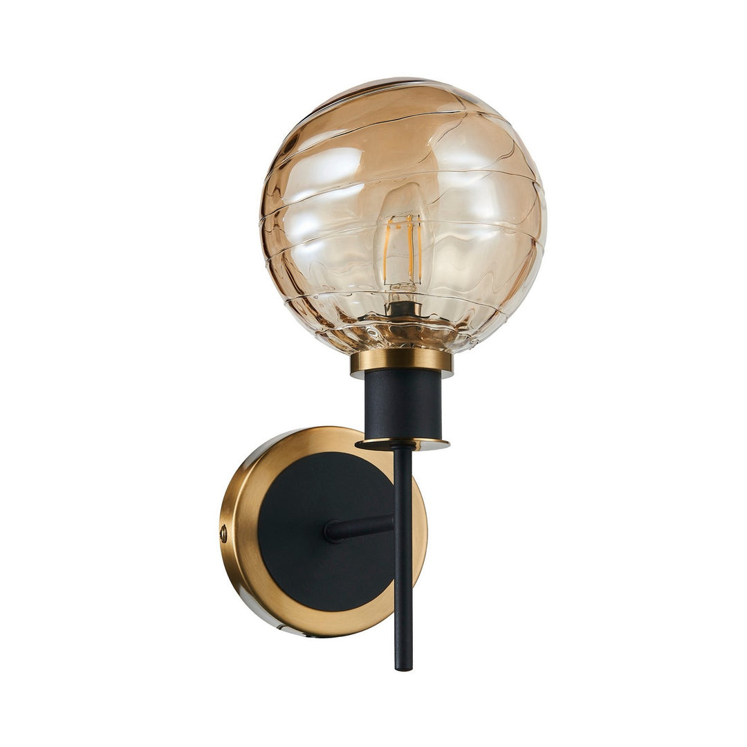 Artcraft Canada - AC11871AM - One Light Wall Sconce - Gem - Black and Brushed Brass