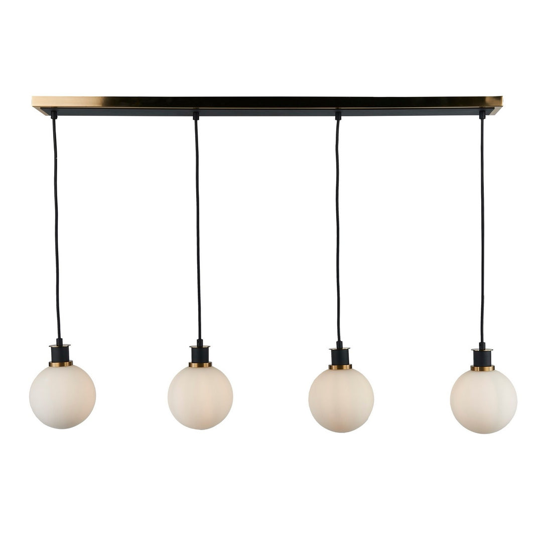 Artcraft Canada - AC11874WH - Four Light Island/Pool Table - Gem - Black and Brushed Brass