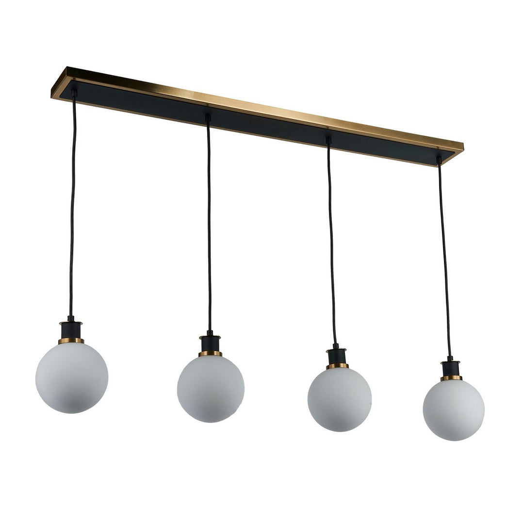 Artcraft Canada - AC11874WH - Four Light Island/Pool Table - Gem - Black and Brushed Brass