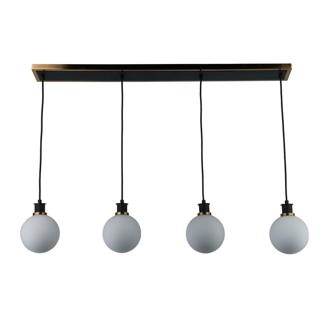 Artcraft Canada - AC11874WH - Four Light Island/Pool Table - Gem - Black and Brushed Brass