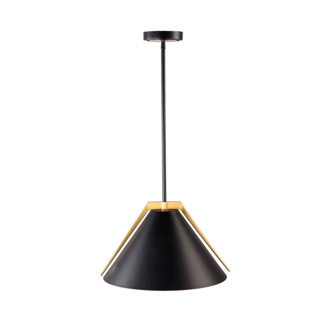 Artcraft Canada - AC11910BK - One Light Pendant - Baltic - Black and Brushed Brass