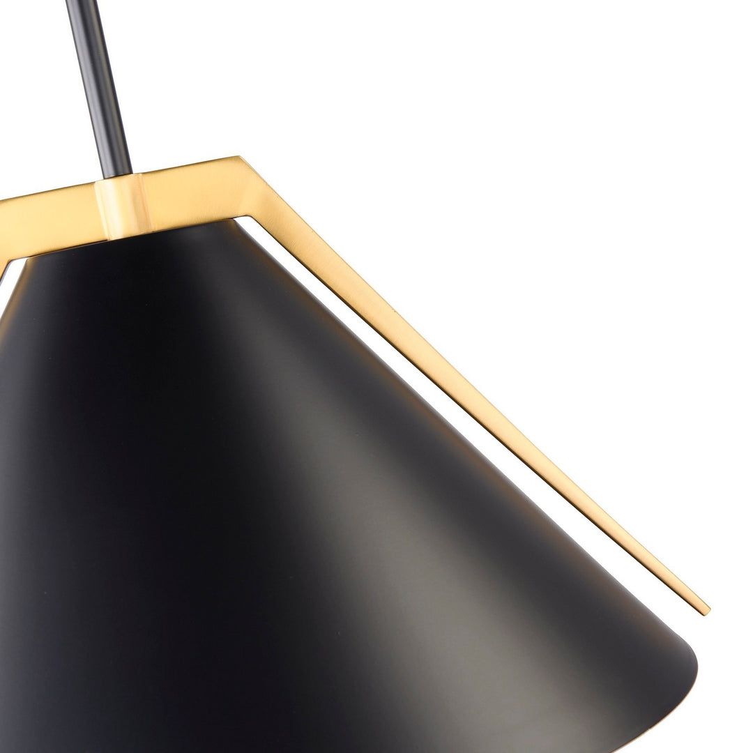 Artcraft Canada - AC11910BK - One Light Pendant - Baltic - Black and Brushed Brass