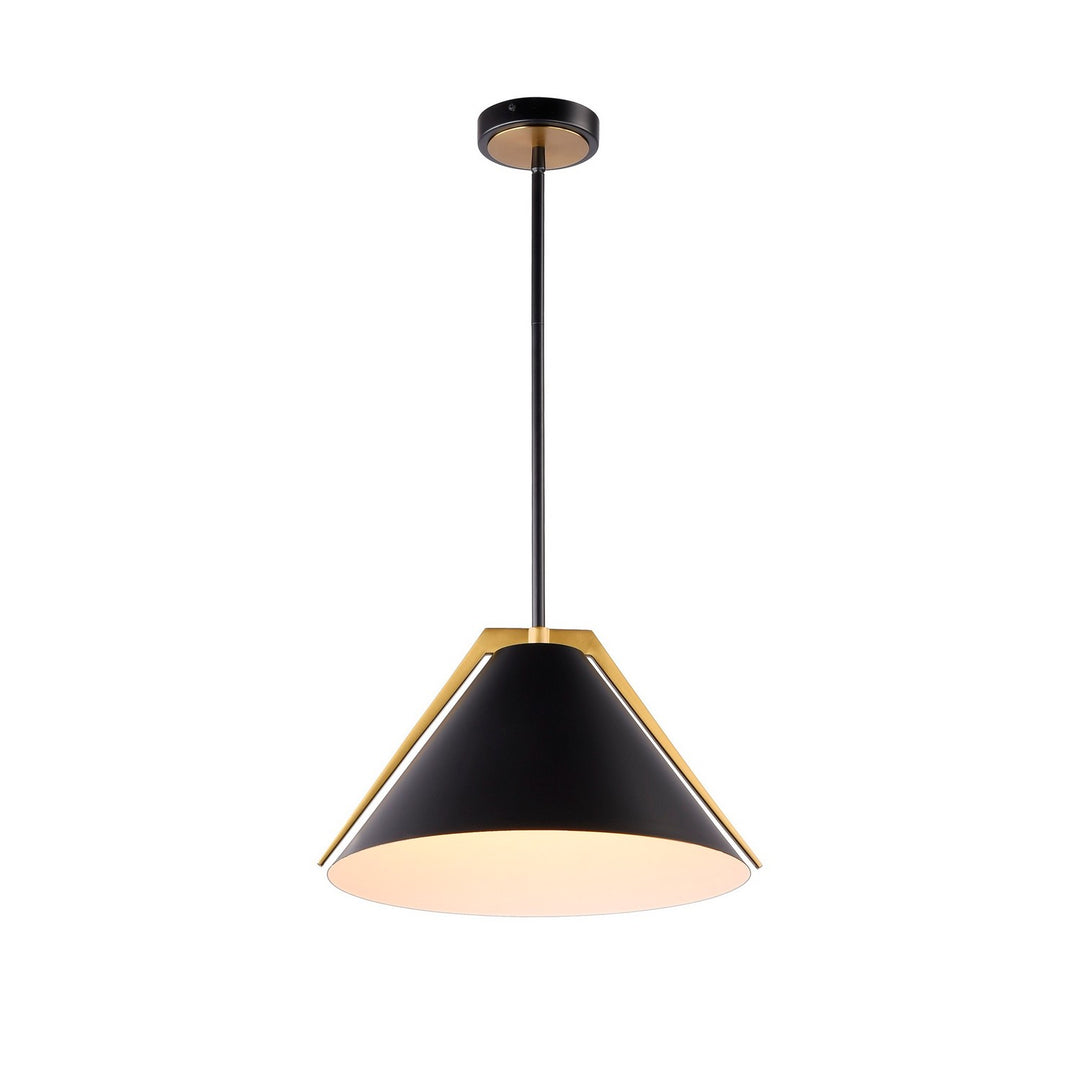Artcraft Canada - AC11910BK - One Light Pendant - Baltic - Black and Brushed Brass