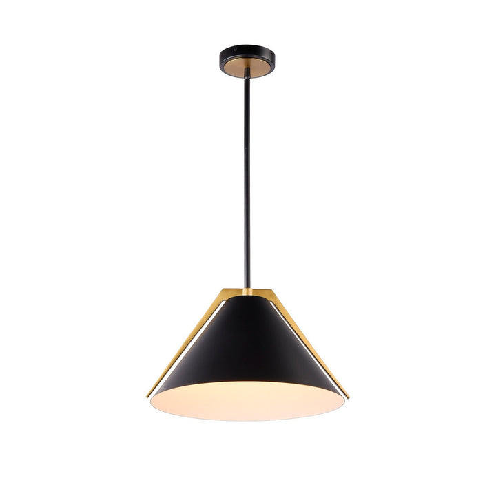 Artcraft Canada - AC11910BK - One Light Pendant - Baltic - Black and Brushed Brass