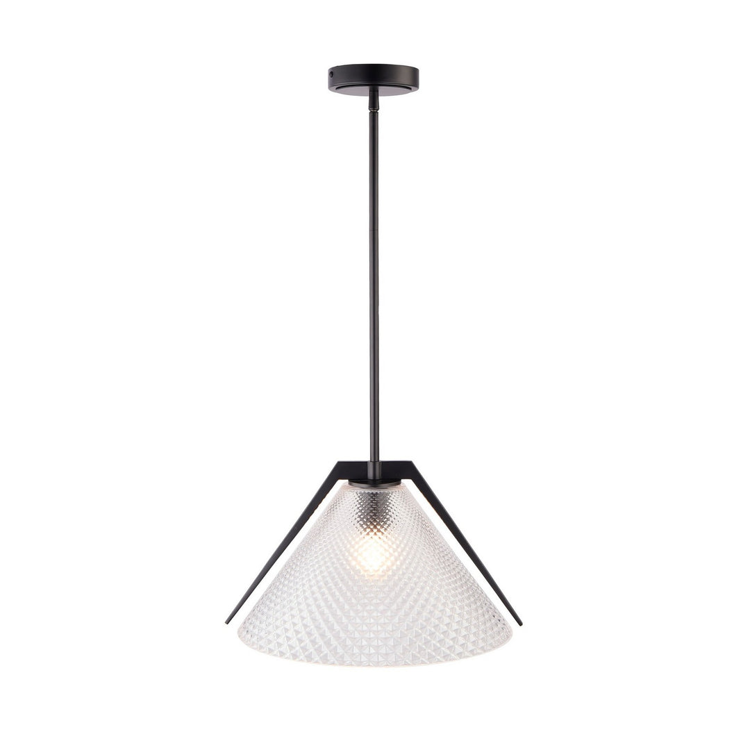 Artcraft Canada - AC11911BK - One Light Pendant - Baltic - Black and Brushed Brass