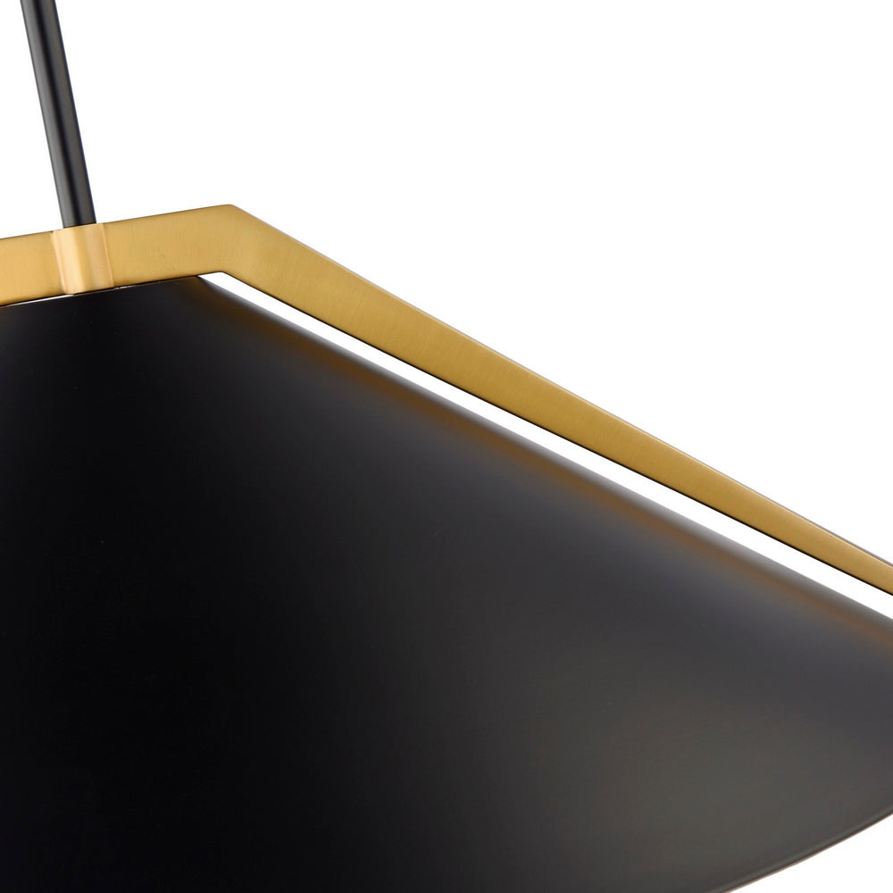 Artcraft Canada - AC11914BK - Three Light Pendant - Baltic - Black and Brushed Brass