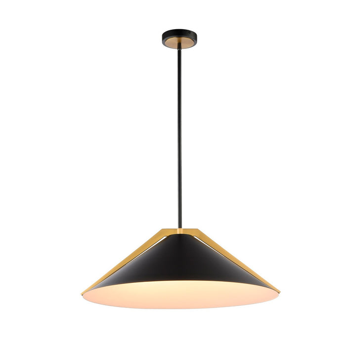 Artcraft Canada - AC11914BK - Three Light Pendant - Baltic - Black and Brushed Brass