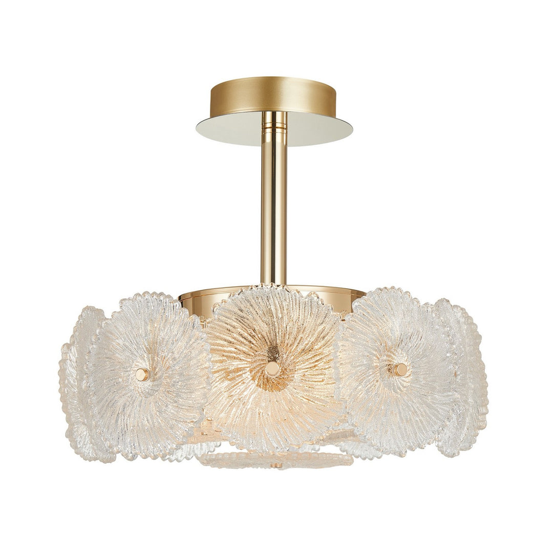 Artcraft Canada - AC11965BR - Six Light Semi-Flush Mount - Bloom - Brass