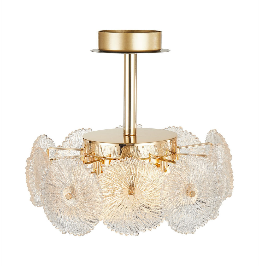 Artcraft Canada - AC11965BR - Six Light Semi-Flush Mount - Bloom - Brass