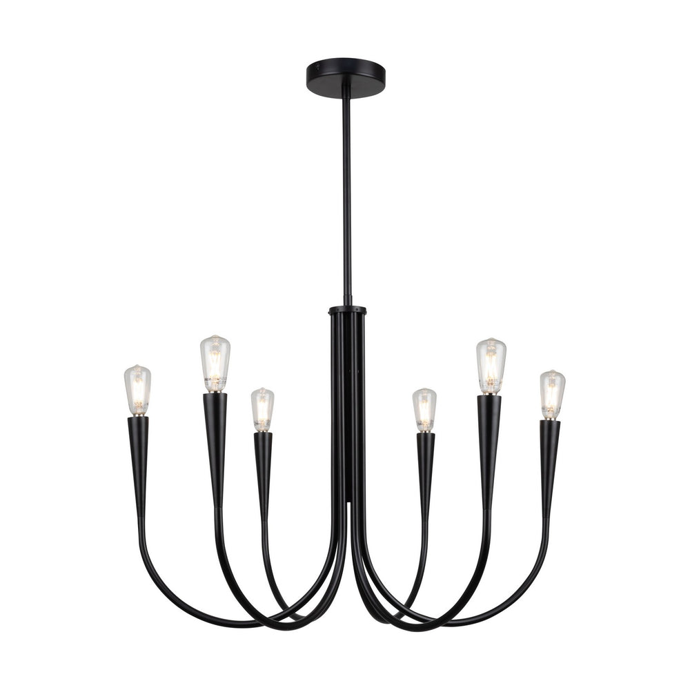 Artcraft Canada - AC11926BK - Six Light Chandelier - Bronte - Black
