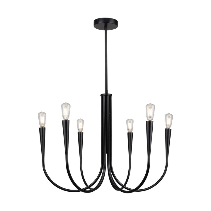 Artcraft Canada - AC11926BK - Six Light Chandelier - Bronte - Black