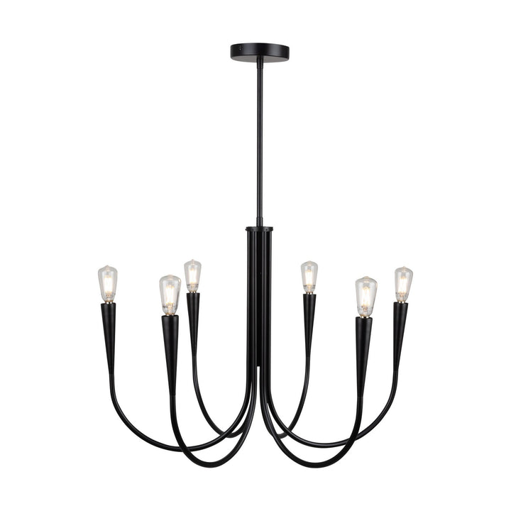 Artcraft Canada - AC11926BK - Six Light Chandelier - Bronte - Black