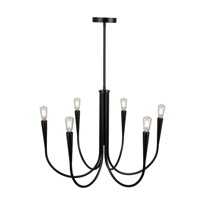 Artcraft Canada - AC11926BK - Six Light Chandelier - Bronte - Black
