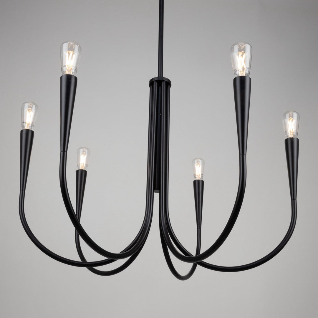 Artcraft Canada - AC11926BK - Six Light Chandelier - Bronte - Black