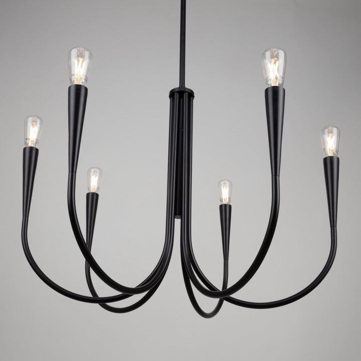 Artcraft Canada - AC11926BK - Six Light Chandelier - Bronte - Black