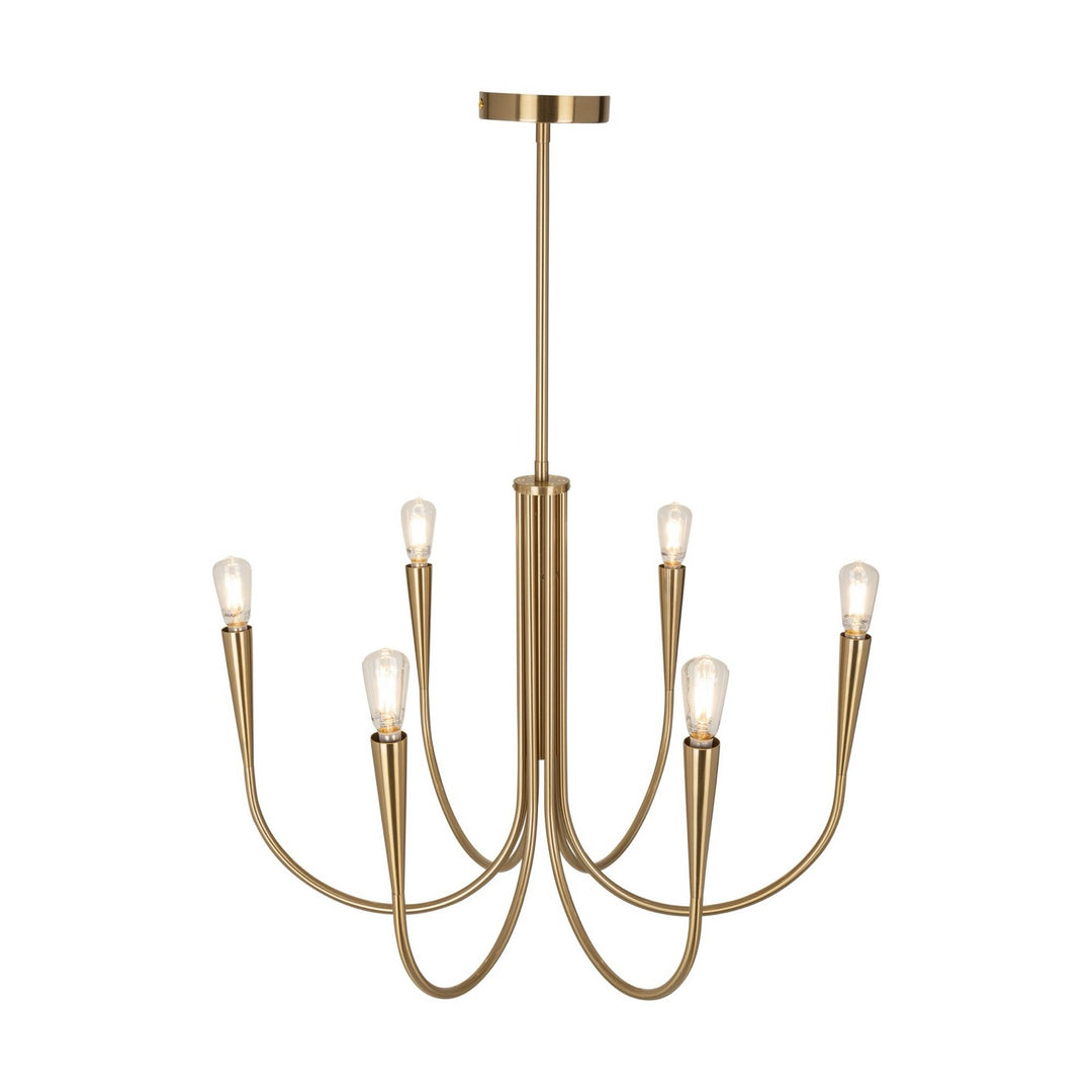 Artcraft Canada - AC11926BR - Six Light Chandelier - Bronte - Brass