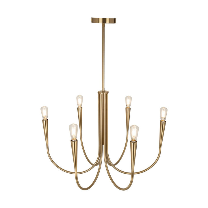 Artcraft Canada - AC11926BR - Six Light Chandelier - Bronte - Brass