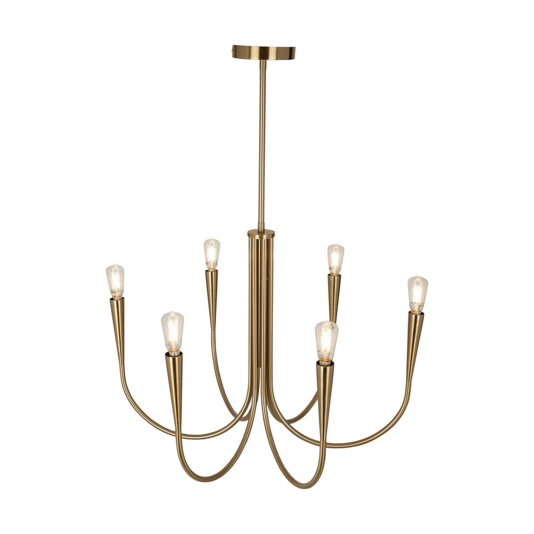 Artcraft Canada - AC11926BR - Six Light Chandelier - Bronte - Brass