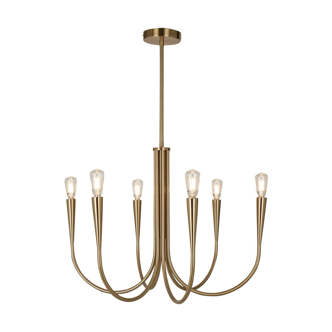 Artcraft Canada - AC11926BR - Six Light Chandelier - Bronte - Brass
