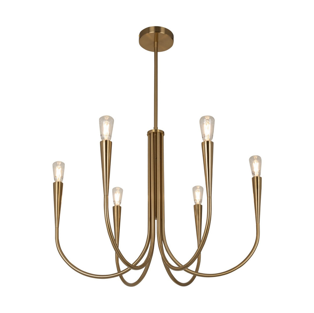Artcraft Canada - AC11926BR - Six Light Chandelier - Bronte - Brass