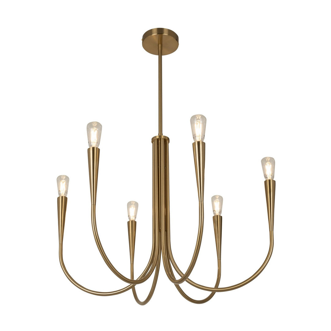 Artcraft Canada - AC11926BR - Six Light Chandelier - Bronte - Brass