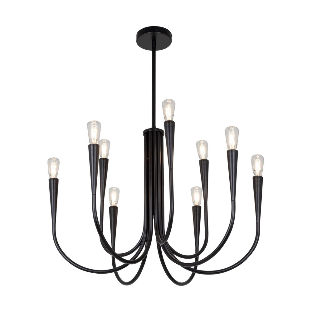 Artcraft Canada - AC11929BK - Nine Light Chandelier - Bronte - Black