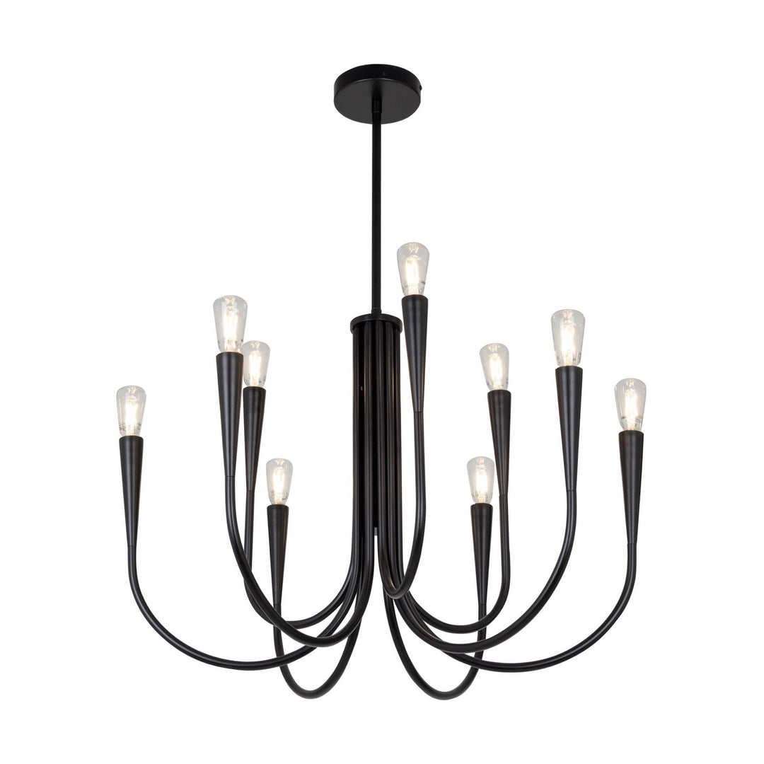 Artcraft Canada - AC11929BK - Nine Light Chandelier - Bronte - Black