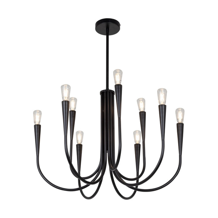 Artcraft Canada - AC11929BK - Nine Light Chandelier - Bronte - Black