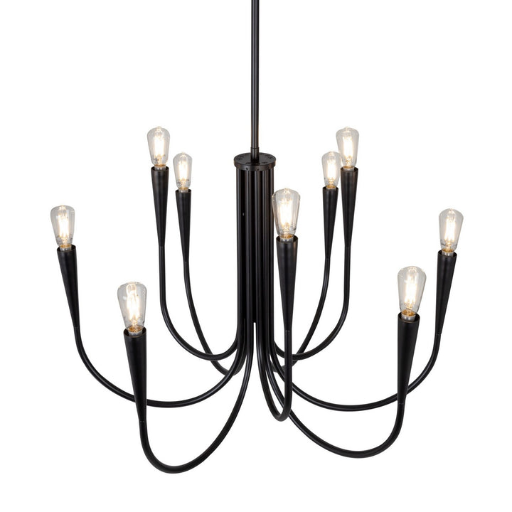 Artcraft Canada - AC11929BK - Nine Light Chandelier - Bronte - Black