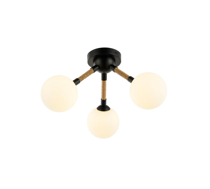 Artcraft Canada - AC11843BK - Three Light Semi-Flush Mount - Capilano - Black