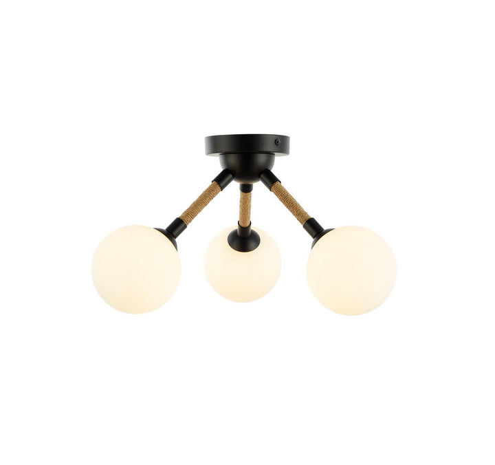 Artcraft Canada - AC11843BK - Three Light Semi-Flush Mount - Capilano - Black