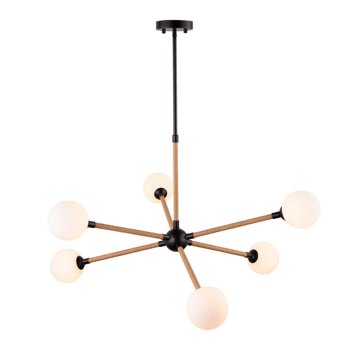 Artcraft Canada - AC11846BK - Six Light Chandelier - Capilano - Black