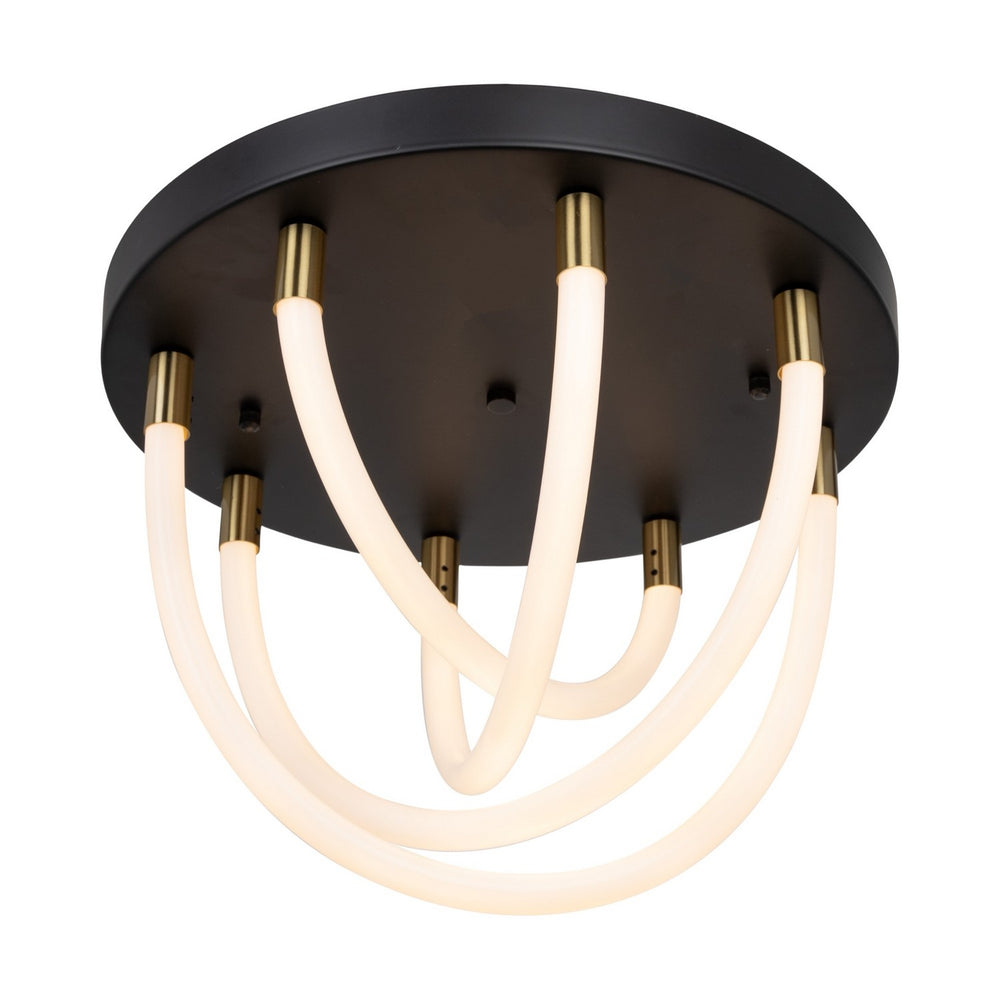 Artcraft Canada - AC6811BK - LED Flush Mount - Cascata - Black and Brushed Brass