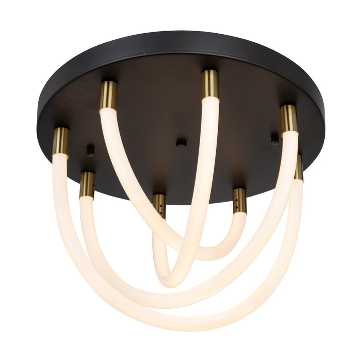 Artcraft Canada - AC6811BK - LED Flush Mount - Cascata - Black and Brushed Brass
