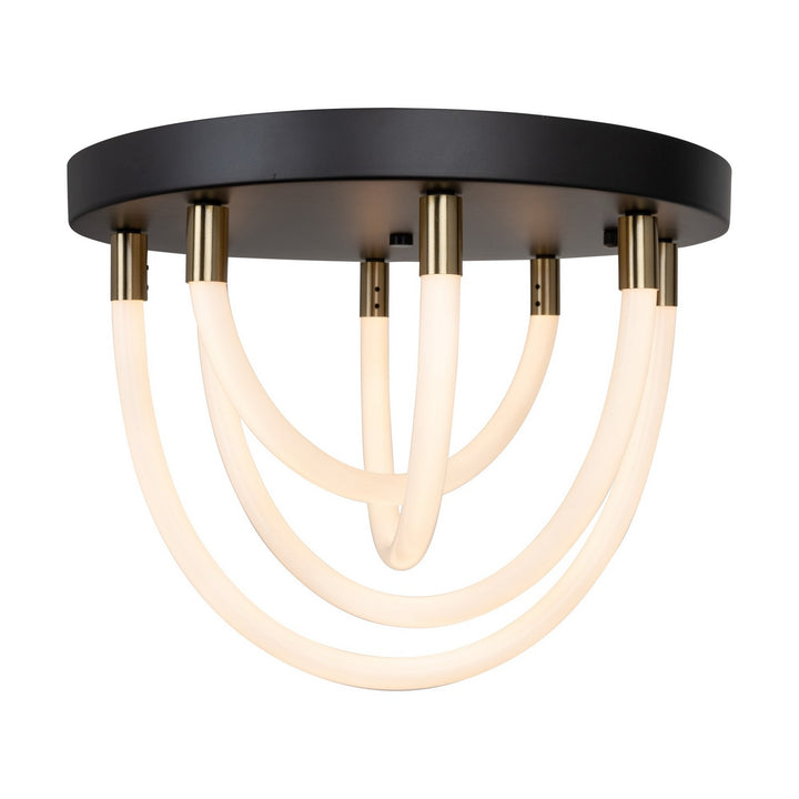 Artcraft Canada - AC6811BK - LED Flush Mount - Cascata - Black and Brushed Brass