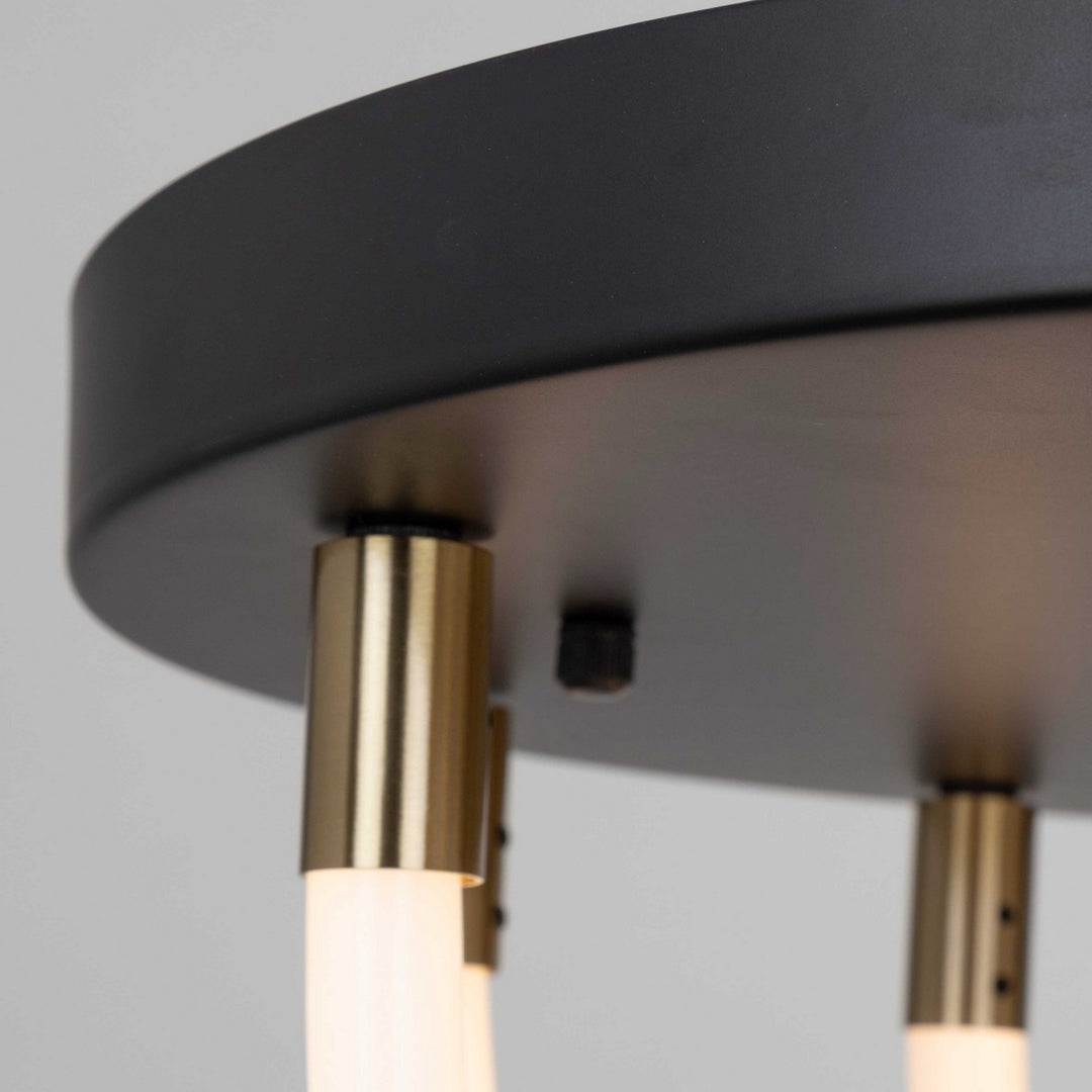 Artcraft Canada - AC6811BK - LED Flush Mount - Cascata - Black and Brushed Brass