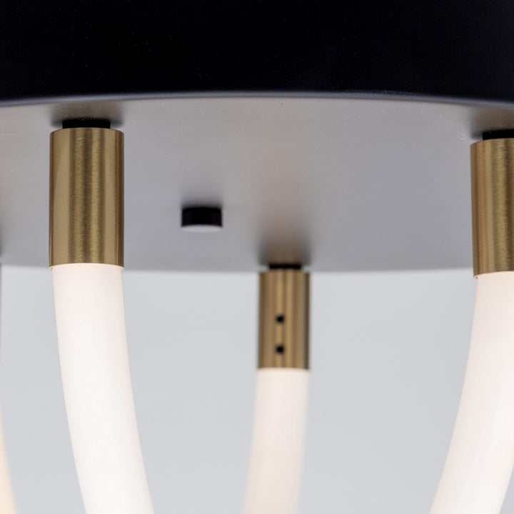 Artcraft Canada - AC6811BK - LED Flush Mount - Cascata - Black and Brushed Brass