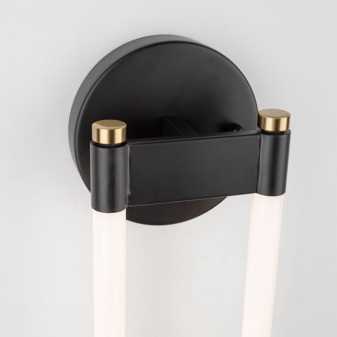 Artcraft Canada - AC6814BK - LED Wall Sconce - Cascata - Black and Brushed Brass