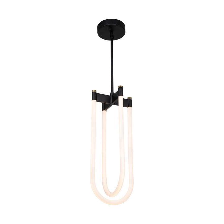 Artcraft Canada - AC6815BK - LED Pendant - Cascata - Black and Brushed Brass