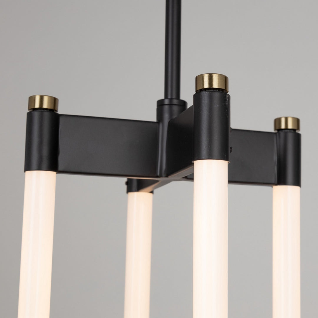 Artcraft Canada - AC6815BK - LED Pendant - Cascata - Black and Brushed Brass