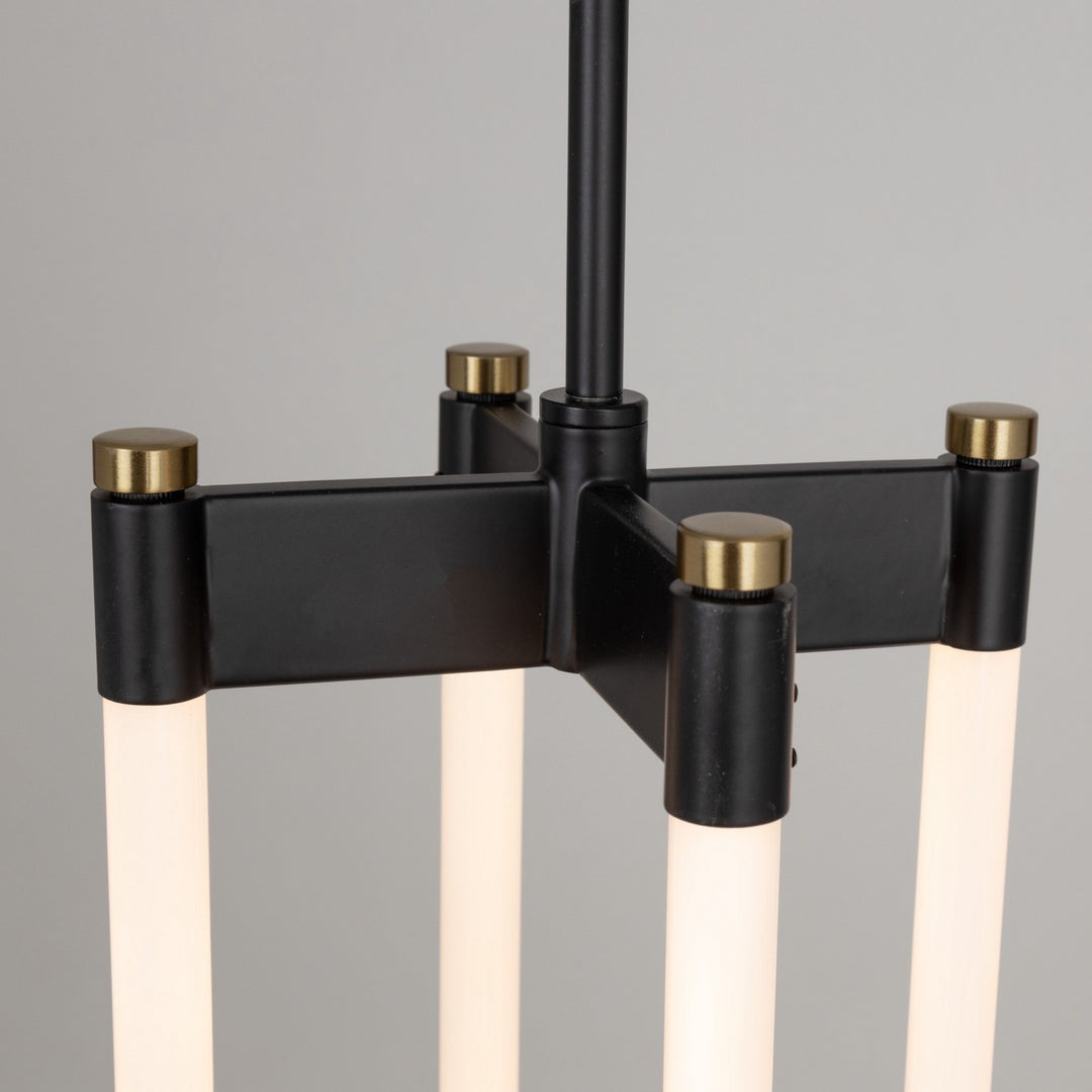 Artcraft Canada - AC6815BK - LED Pendant - Cascata - Black and Brushed Brass