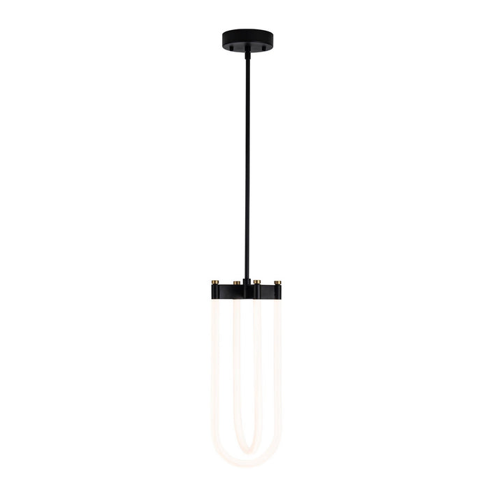 Artcraft Canada - AC6815BK - LED Pendant - Cascata - Black and Brushed Brass