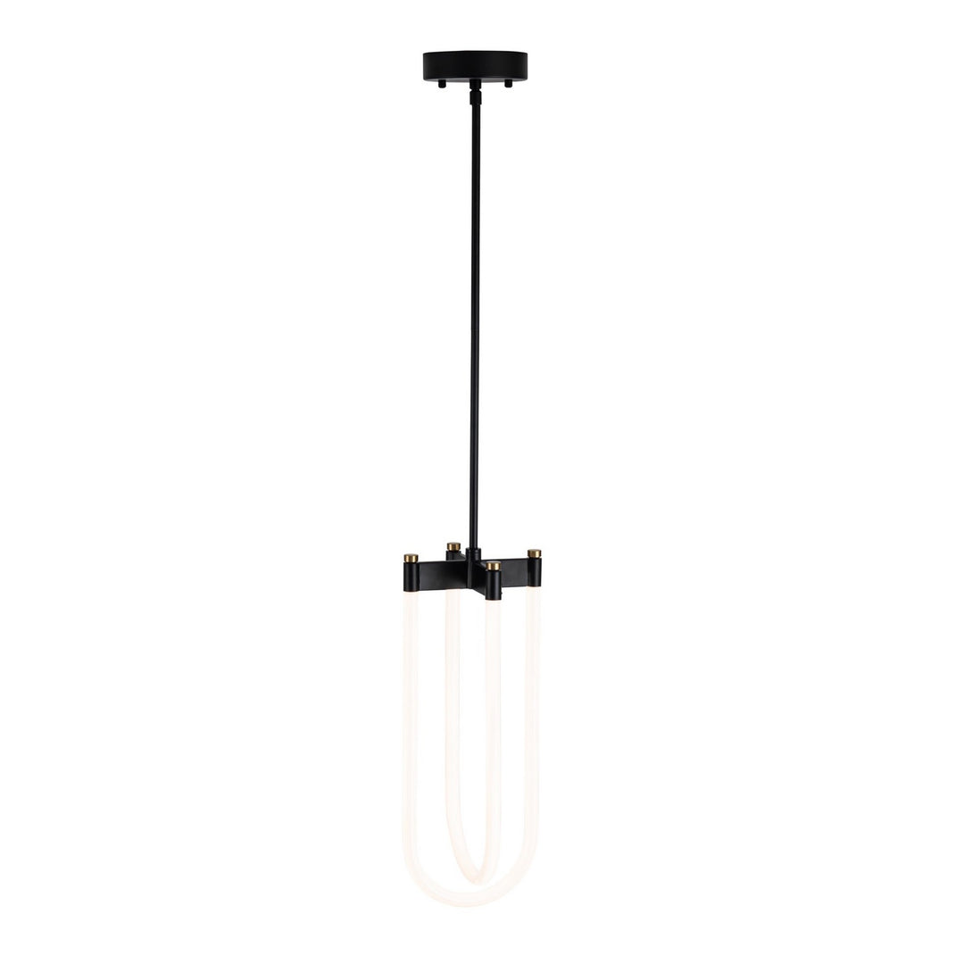 Artcraft Canada - AC6815BK - LED Pendant - Cascata - Black and Brushed Brass