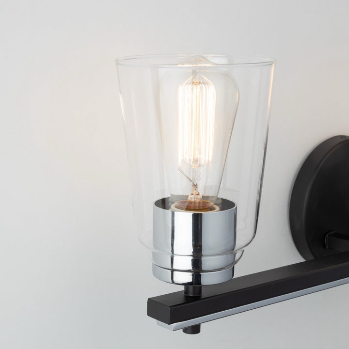 Artcraft Canada - AC11933NB - Three Light Bathroom Vanity - Essex - Black and Chrome