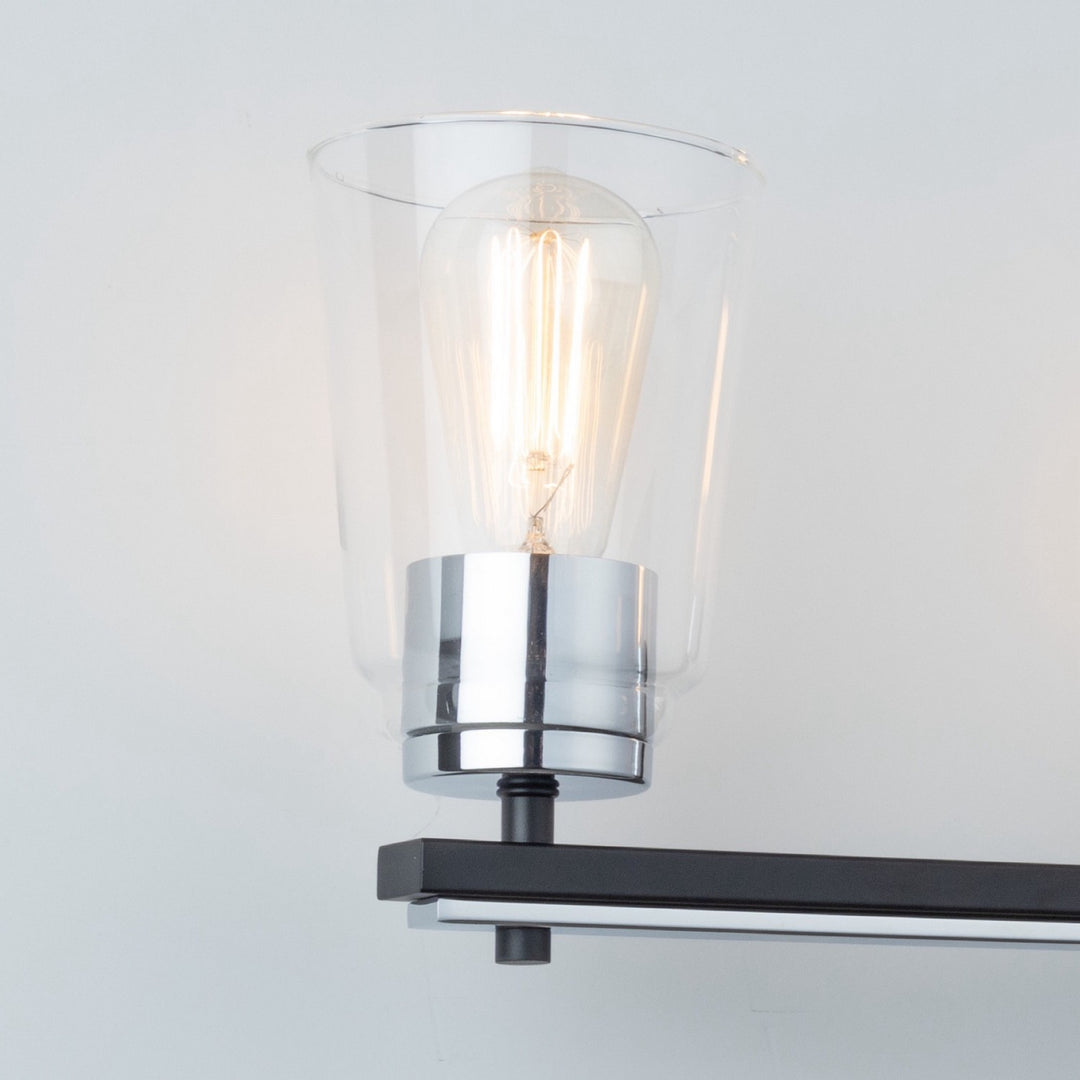 Artcraft Canada - AC11934NB - Four Light Bathroom Vanity - Essex - Black and Chrome