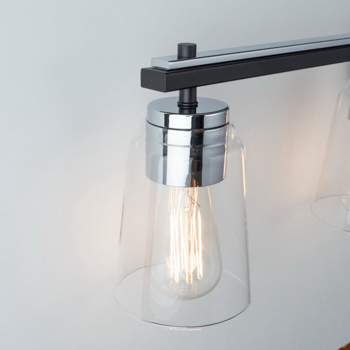 Artcraft Canada - AC11934NB - Four Light Bathroom Vanity - Essex - Black and Chrome