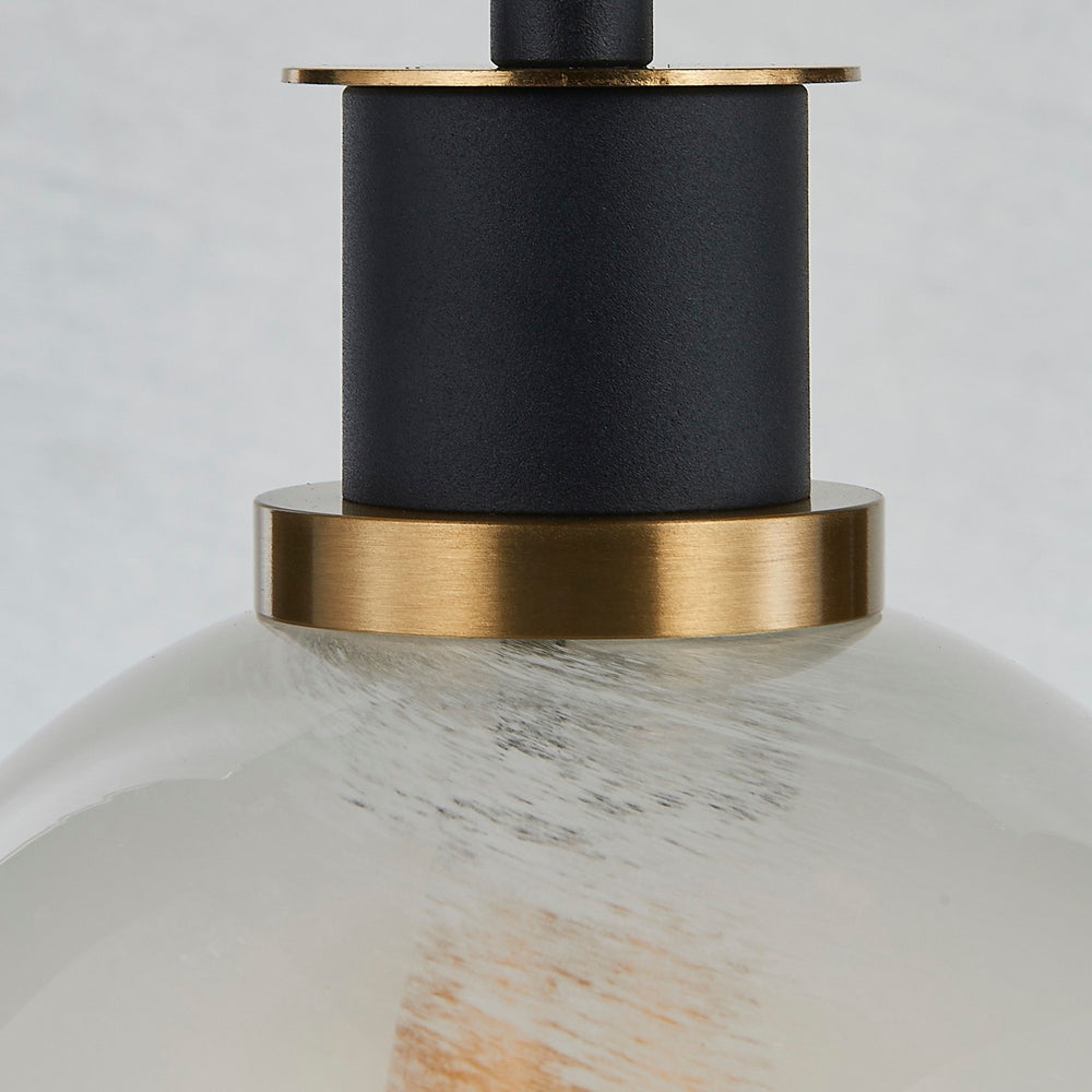 Artcraft Canada - AC11870SW - One Light Pendant - Gem - Black and Brushed Brass