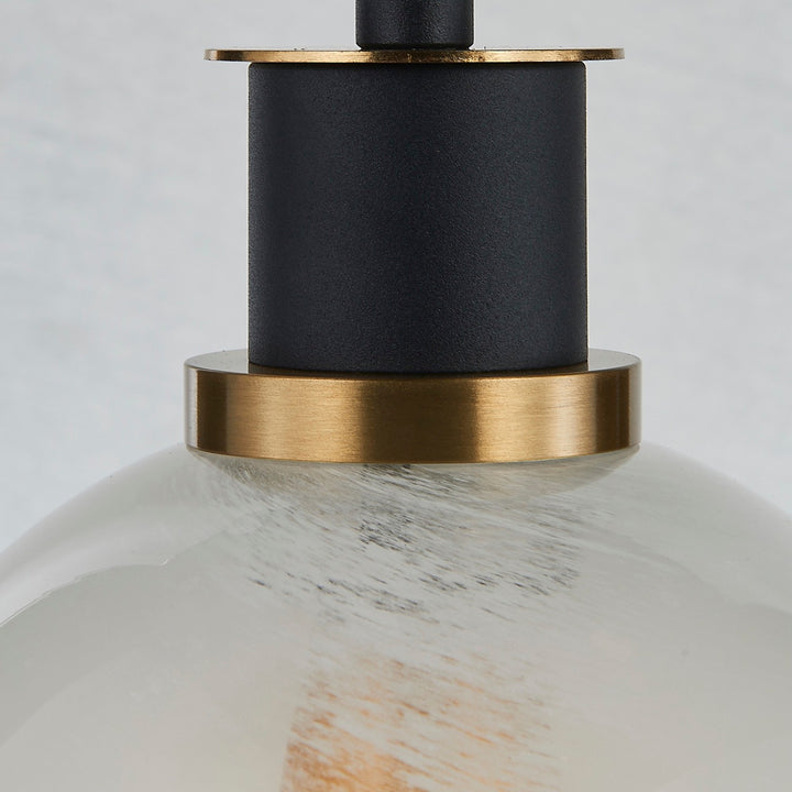 Artcraft Canada - AC11870SW - One Light Pendant - Gem - Black and Brushed Brass