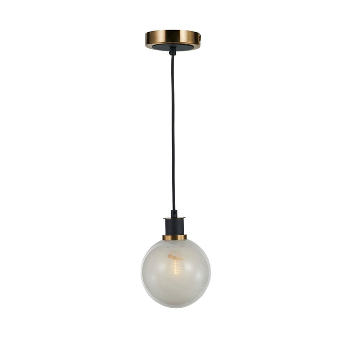 Artcraft Canada - AC11870SW - One Light Pendant - Gem - Black and Brushed Brass